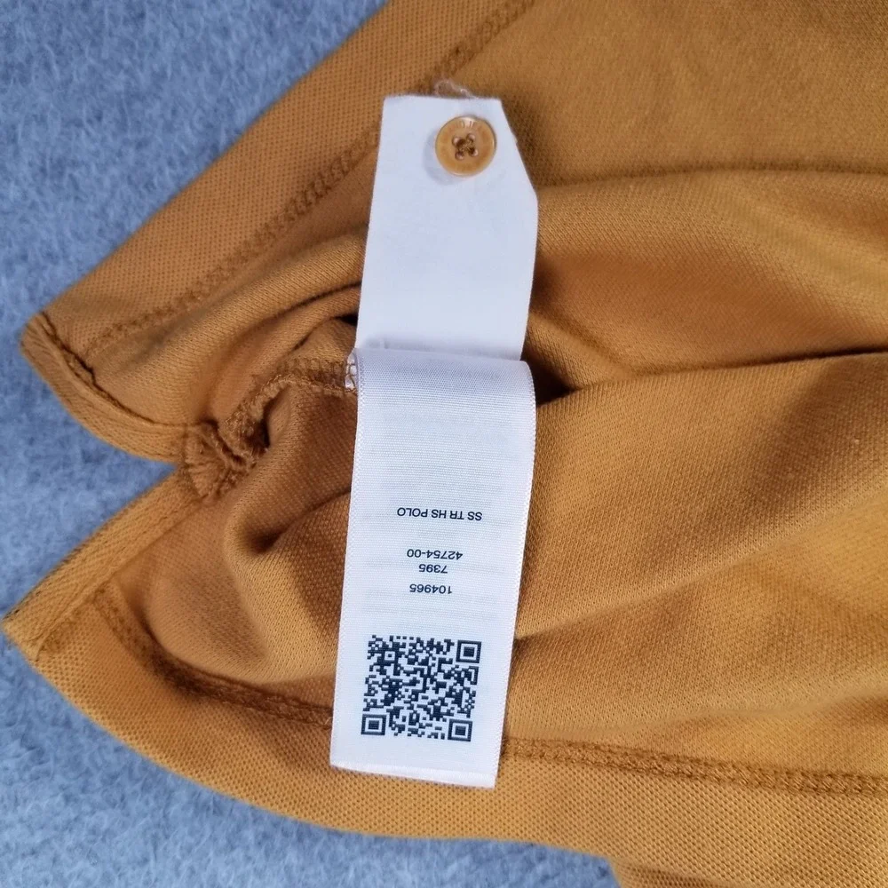 True Religion Polo Shirt Mens 3XL XXXL Yellow Orange Short Sleeve Horseshoe Logo